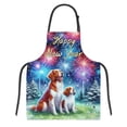 thumbnail image 1 of Happy New Year Brittany Spaniel Family Cheer Winter Midnight Firework Apron Brittany Dog Lover Gifts Idea for Cooking Grilling Baking Painting Gardening - 02025, 1 of 5