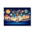 thumbnail image 1 of Happy New Year with Brittany Spaniel Fireworks Holiday Xmas Winter 2025 Horizontal Matte Canvas Poster Brittany Dog Lover Gifts Idea Wall Art Home Decor - 00025, 1 of 5