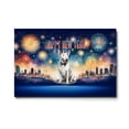 thumbnail image 1 of Happy New Year with Bull Terrier Fireworks Holiday Xmas Winter 2025 Horizontal Matte Canvas Poster Bully Dog Lovers Gifts Idea Wall Art Home Decor - 00025, 1 of 5