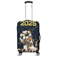 thumbnail image 1 of Happy New Year Bull Terrier Welcome 2025 Balloon Firework Party Travel Luggage Cover Bully Dog Lovers Gifts Idea Suitcase Dust Protective Decor - 01014, 1 of 5