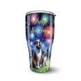 thumbnail image 1 of Happy New Year Bulldog Family Cheer Winter Midnight Firework 30oz Stainless Steel Tumbler Insulated Cup with Lid Dog Lover Gifts Idea - 02025, 1 of 5