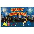thumbnail image 1 of Happy New Year City Flag  - 3'X5' Rough Tex® 100D, 1 of 1