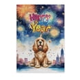 thumbnail image 1 of Happy New Year with Cocker Spaniel Fireworks Holiday Xmas Winter 2025 Vertical Matte Canvas Poster Cockers Dog Lover Gifts Wall Art Home Decor - 00025, 1 of 5