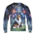 thumbnail image 1 of Happy New Year Collie Family Cheer Winter Midnight Firework All Over Print 3D Sweatshirt Unisex Merch Collie Dog Lover Gifts Idea - 02025, 1 of 6