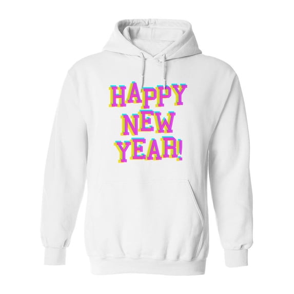 Happy New Year! Colorful Hoodie Women -SPIdeals Designs, Female 5X-Large