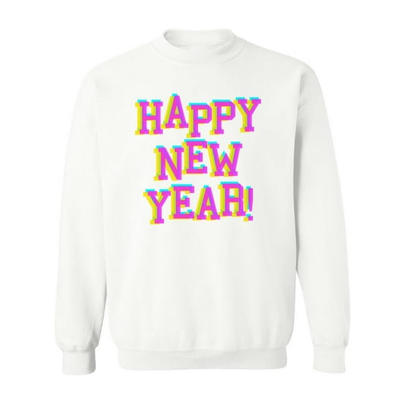 Happy New Year! Colorful Sweatshirt Women -SPIdeals Designs, Female 3X-Large