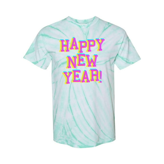 Happy New Year! Colorful Tie Dye Cyclone Men -SPIdeals Designs, Male Small