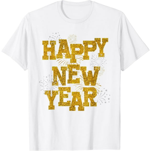 Happy New Year Confetti Fireworks New Year's Eve Party T-Shirt