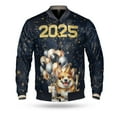 thumbnail image 1 of Happy New Year Corgi Welcome 2025 Balloon Firework Party All Over Print 3D Baseball Jacket Welsh Corgi Dog Lover Gifts Idea Bomber Jacket Softball - 01014, 1 of 6
