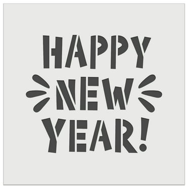 Happy New Year DIY Cookie Wall Craft Stencil - 5.5 Inch