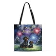 thumbnail image 1 of Happy New Year Dachshund Family Cheer Winter Midnight Firework All Over Print 3D Canvas Tote Bag Wiener Dog Lover Gifts Idea Reusable Handbag - 02025, 1 of 5