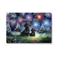 thumbnail image 1 of Happy New Year Dachshund Family Cheer Winter Midnight Firework Horizontal Matte Canvas Poster Wiener Dog Lover Gifts Idea Wall Art Home Decor - 02025, 1 of 5