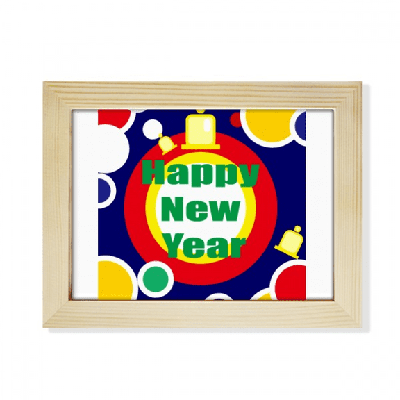 Happy New Year Day Wishes Desktop Photo Frame Picture Art Decoration Painting 6x8 inch