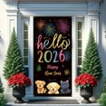 thumbnail image 1 of Happy New Year Decorations, Happy New Year Banner, 2025 Decorations New Years Door Cover, New Years Eve Decorations, 2026 New Year's Eve Door Banner for Front Porch, Eve Party Supplies A3, 1 of 9