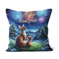 thumbnail image 1 of Happy New Year Devon Rex Family Cheer Winter Midnight Firework Pillow Cushion Double Sided Cat Lover Kitten Owner Gifts Throw Pillow - 02025, 1 of 4