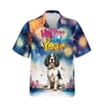 thumbnail image 1 of Happy New Year with English Springer Spaniel Fireworks Holiday Xmas Winter 2025 Hawaiian Shirt Breathable Summer Unisex Merch Springers Dog Lover Gifts - 00025, 1 of 6