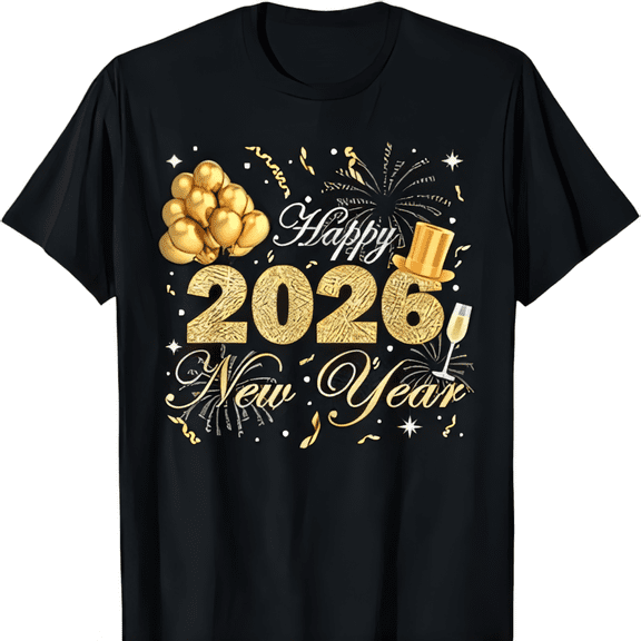 Happy New Year Eve Party 2026 Family Matching Costume T-Shirt.png