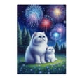 thumbnail image 1 of Happy New Year Exotic Shorthair Family Cheer Winter Midnight Firework Vertical Matte Canvas Poster Cat Lover Kitten Owner Gifts Wall Art Home Decor - 02025, 1 of 5
