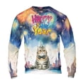 thumbnail image 1 of Happy New Year with Exotic Shorthair Fireworks Holiday Xmas Winter 2025 All Over Print 3D Sweatshirt Unisex Merch Cat Lover Kitten Owner Gifts - 00025, 1 of 6