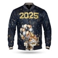 thumbnail image 1 of Happy New Year Exotic Shorthair Welcome 2025 Balloon Firework Party All Over Print 3D Baseball Jacket Cat Lover Kitten Owner Gifts Bomber Jacket Softball - 01014, 1 of 6