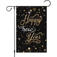 thumbnail image 1 of Happy New Year Garden Flag 12.5x18 Double Sided Vertical, Burlap Small Celebration Confetti Welcome New Year Yard Flag Sign Holiday Winter House Outdoor Outside Decorations (ONLY FLAG), 1 of 6