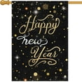 thumbnail image 1 of Happy New Year Garden Flag 28x40 Double Sided Vertical, Burlap Large Celebration Confetti Welcome New Year Yard Flag Sign Holiday Winter House Outdoor Outside Decorations (ONLY FLAG), 1 of 6