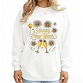 thumbnail image 1 of White Print Sweatshirt Graphic Sweatshirt Happy New Year Gold Holiday Size S-3XL Tops, 1 of 5