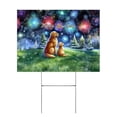 thumbnail image 1 of Happy New Year Golden Retriever Family Cheer Winter Midnight Firework Yard Sign Goldens Dog Lover Gifts Idea Outdoor Home Lawn Garden Porch Decor - 02025, 1 of 5
