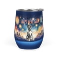 thumbnail image 1 of Happy New Year with Great Dane Fireworks Holiday Xmas Winter 2025 12oz Stainless Steel Wine Tumbler Insulated Cup with Lid Danes Dog Lover Gifts - 00025, 1 of 5