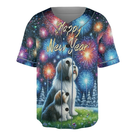Happy New Year Havanese Family Cheer Winter Midnight Firework All Over Print 3D Baseball Shirt Havanese Dog Lover Gifts Idea Softball Sport - 02025