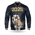 thumbnail image 1 of Happy New Year Havanese Welcome 2025 Balloon Firework Party All Over Print 3D Baseball Jacket Havanese Dog Lover Gifts Idea Bomber Jacket Softball - 01014, 1 of 6
