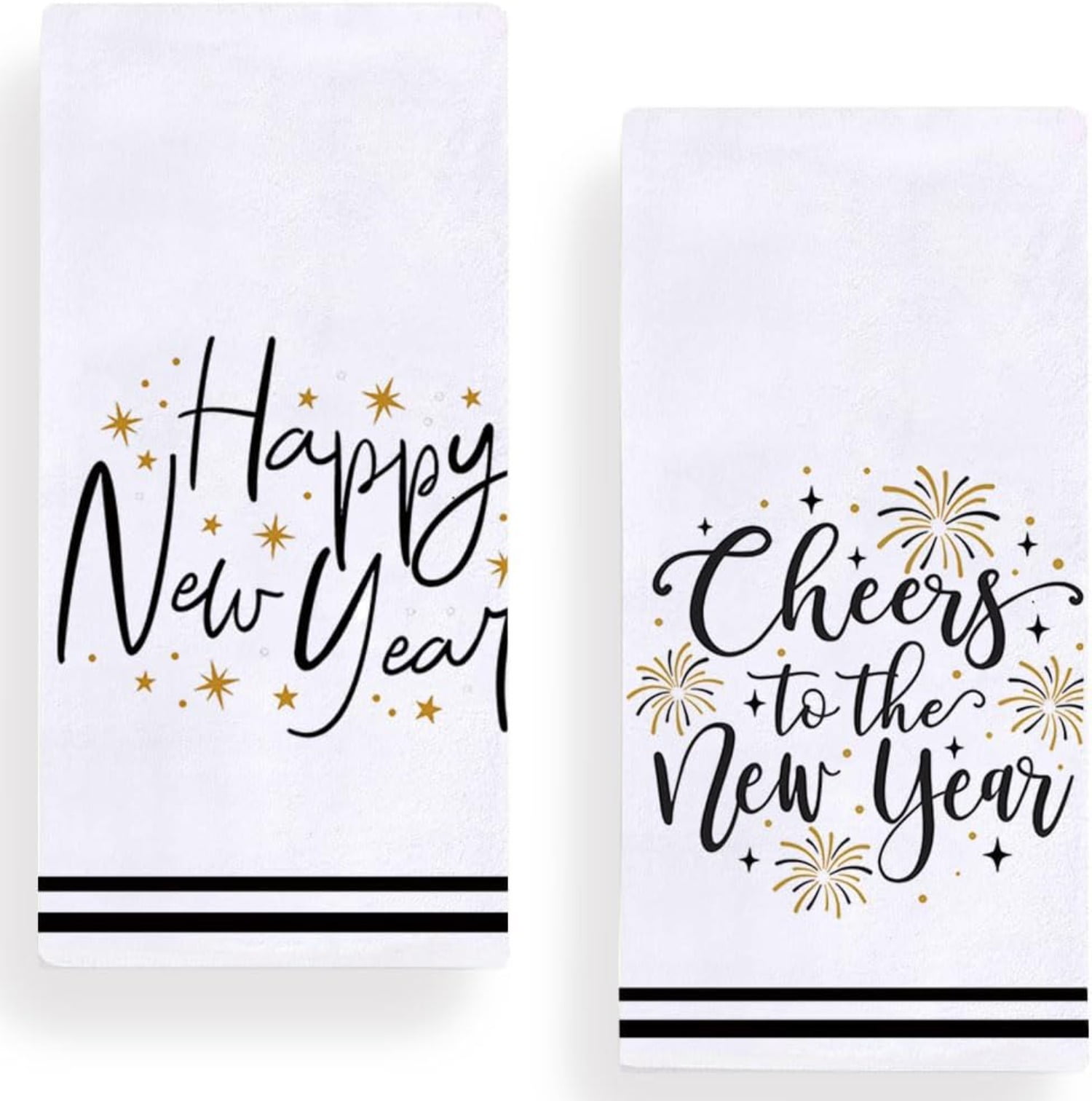 Happy New Year Kitchen Towels Dish Towels, 16x24 Inch Holiday Festival Decoration Hand Towel Gift for New Year Home Decor, Set of 2 - Walmart.com