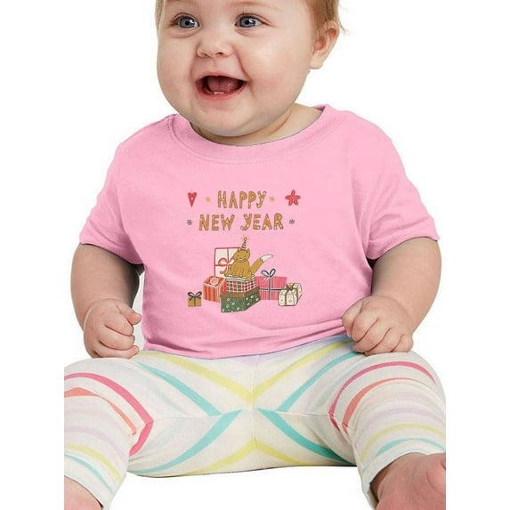 Happy New Year Kitten W Gifts T-Shirt Infant -Image by Shutterstock, 18 Months