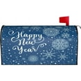 thumbnail image 1 of Happy New Year Mailbox Cover Magnetic Winter Snowflakes Mailbox Wraps Post Box Cover Décor 21x18 in, 1 of 6