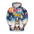 thumbnail image 1 of Happy New Year with Miniature American Shepherd Fireworks Holiday Xmas Winter 2025 All Over Print 3D Hoodie Unisex Merch Hoodies MAS Dog Lover Gifts - 00025, 1 of 6