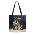 thumbnail image 1 of Happy New Year Miniature American Shepherd Welcome 2025 Balloon Firework Party All Over Print 3D Canvas Tote Bag MAS Dog Lover Gifts Reusable Handbag - 01014, 1 of 5