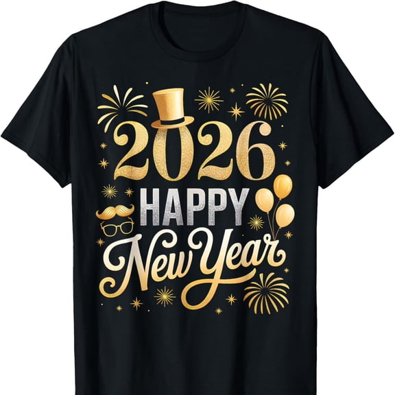 Happy New Year Party 2026 Ballon Family Matching Costume T-S1Hirt S1Hir