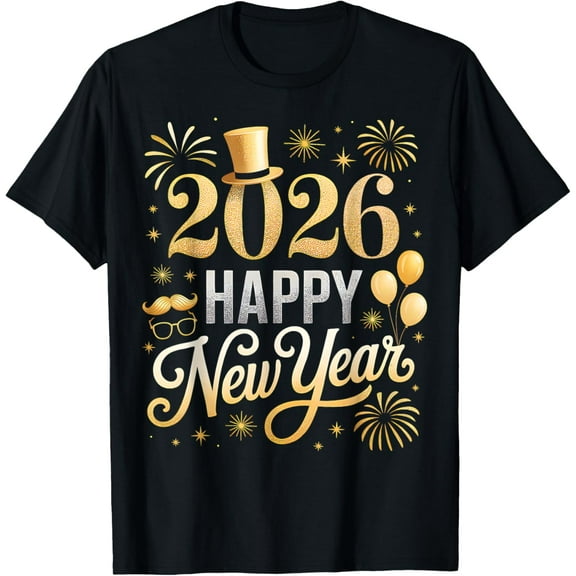 Happy New Year Party 2026 Ballon Family Matching Costume T-Shirt Shirts
