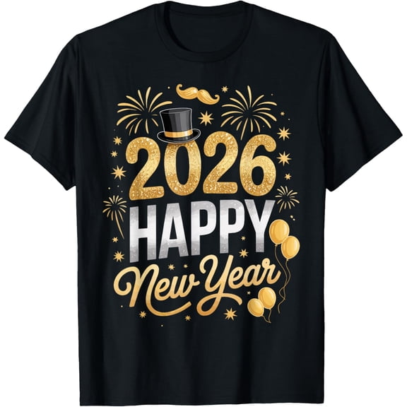 Happy New Year Party 2026 Family Matching T-Shirt For Men Women