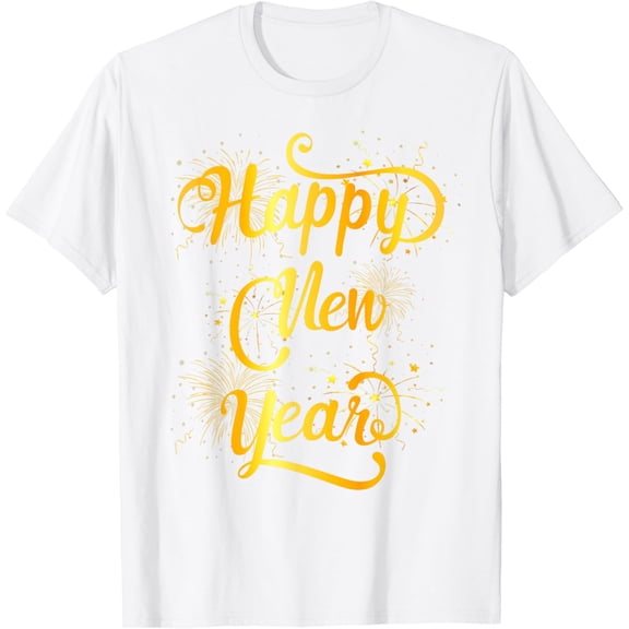 Happy New Year Party Supplies 2025 Family Matching Fireworks T-Shirt