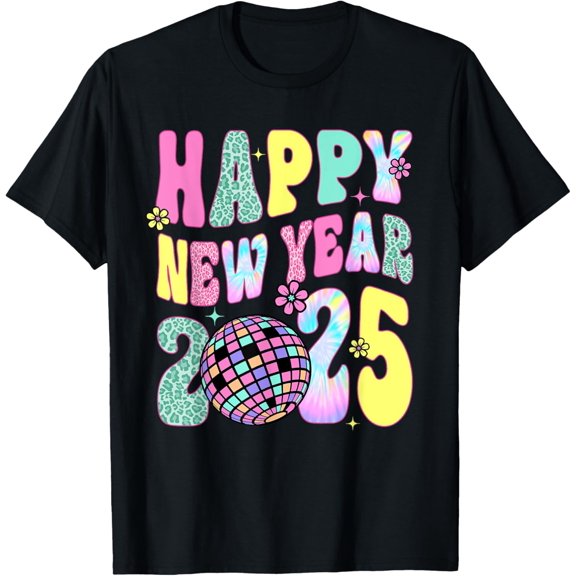 Happy New Year Party Supplies 2025 New Year Matching Women T-Shirt