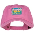 thumbnail image 1 of Happy New Year Patched Unstructured Cap - Hot Pink OSFM, 1 of 5