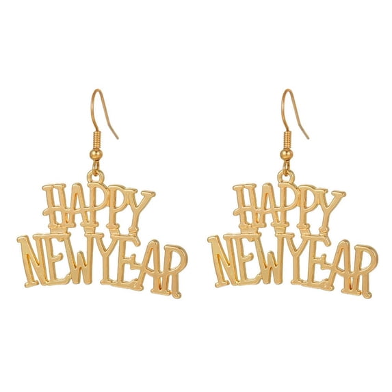 Giaone Hollow Happy New Year Pendant Necklace Earrings Sweet Cool Collar Necklace