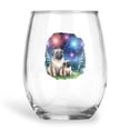 thumbnail image 1 of Happy New Year Pug Family Cheer Winter Midnight Firework 15oz Stemless Wine Glass Mug Dog Lover Gifts Wine Glasses Cup - 02025, 1 of 5