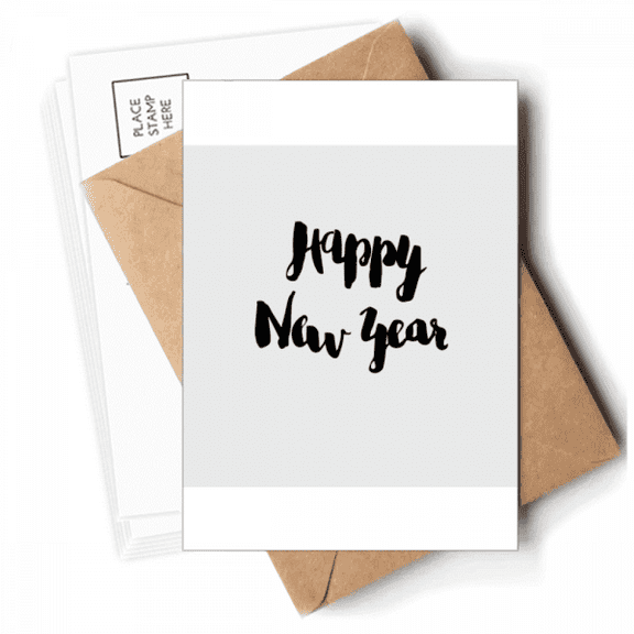 Happy New Year Quote Handwrite Postcards Envelopes Blank Note Cards Mailing