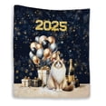 thumbnail image 1 of Happy New Year Ragdoll Welcome 2025 Balloon Firework Party Quilt Blanket Cat Lover Kitten Owner Gifts Idea Cozy Comforter Throw Blanket - 01014, 1 of 5