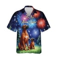 thumbnail image 1 of Happy New Year Rhodesian Ridgeback Family Cheer Winter Midnight Firework Hawaiian Shirt Breathable Summer Unisex Merch Ridgebacks Dog Lover Gifts - 02025, 1 of 6