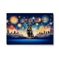 thumbnail image 1 of Happy New Year with Rottweiler Fireworks Holiday Xmas Winter 2025 Horizontal Matte Canvas Poster Rottie Dog Lover Gifts Idea Wall Art Home Decor - 00025, 1 of 5