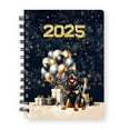 thumbnail image 1 of Happy New Year Rottweiler Welcome 2025 Balloon Firework Party Spiral Bound Journal Rottie Dog Lover Gifts Idea 5x7in Spiral Notebook - 01014, 1 of 5
