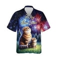 thumbnail image 1 of Happy New Year Scottish Fold Family Cheer Winter Midnight Firework Hawaiian Shirt Breathable Summer Unisex Merch Cat Lover Kitten Owner Gifts - 02025, 1 of 6